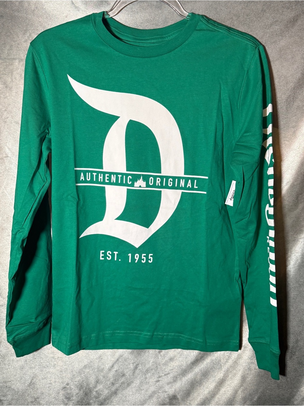 Disney Green Long Sleeve Tee with White Graphic